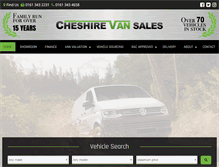 Tablet Screenshot of cheshirevansales.co.uk